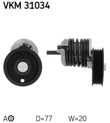 Rolo tensor da correia trapezoidal estriada SKF ref. VKM 31034